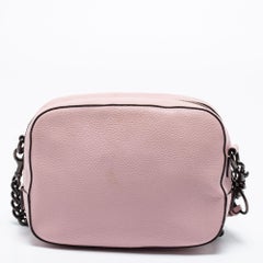 Coach Pink Pebbled Leather Camera Shoulder Bag