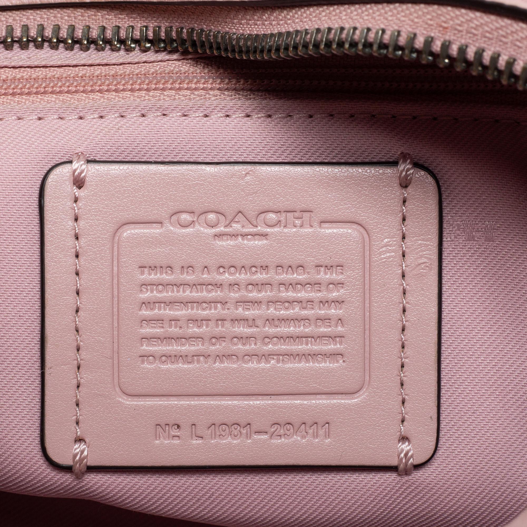 Coach Pink Pebbled Leather Camera Shoulder Bag 1