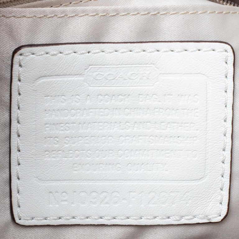 Coach Pink/White Signature Canvas and Leather Hobo For Sale at 1stDibs