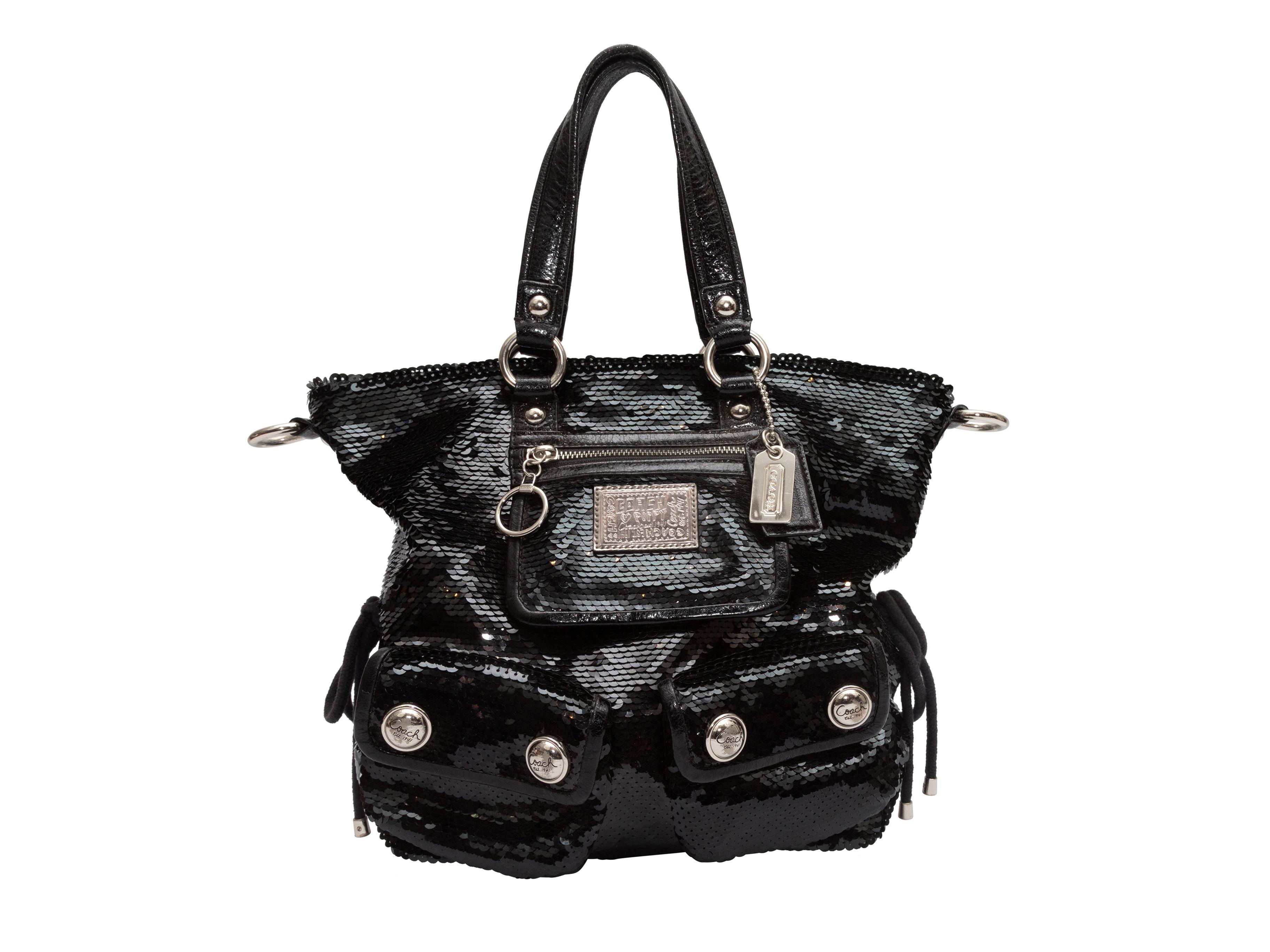 Women's Coach Poppy Black Limited Edition Sequined Handabg