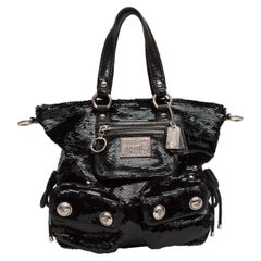Coach Poppy Black Limited Edition Sequined Handabg