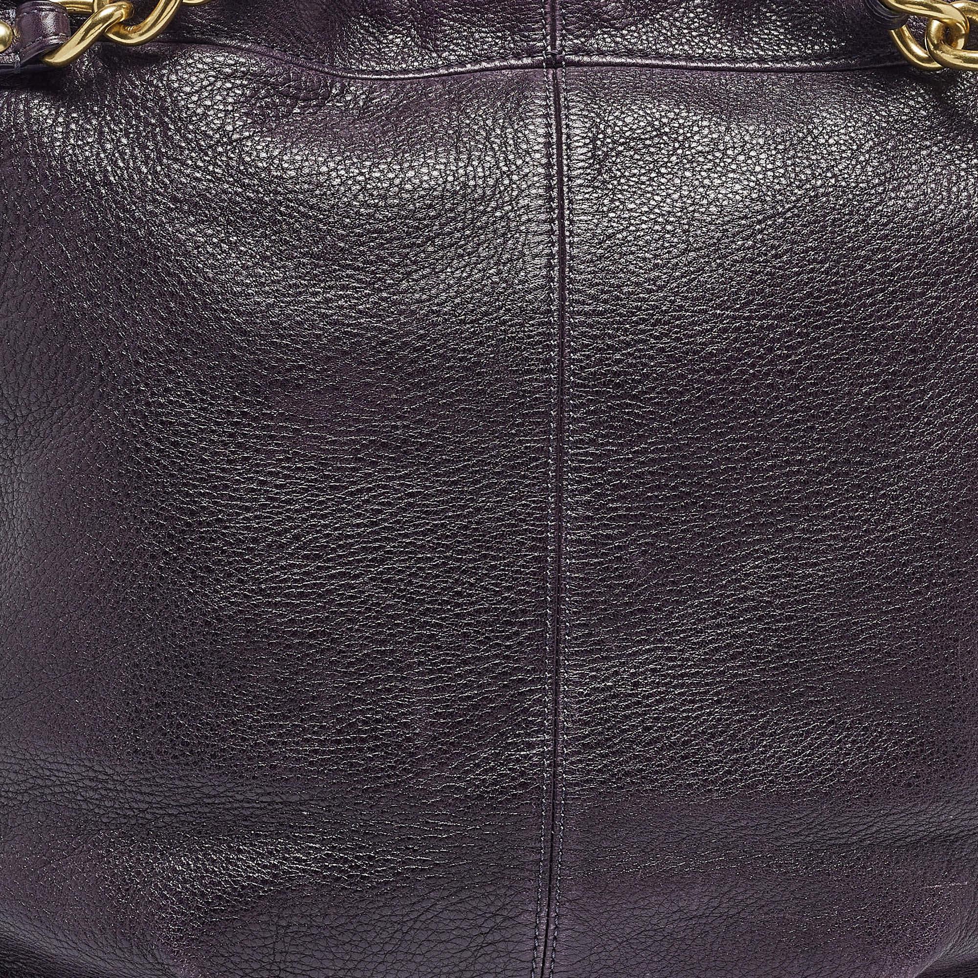 Women's Coach Purple Leather Large Brooke Hobo For Sale