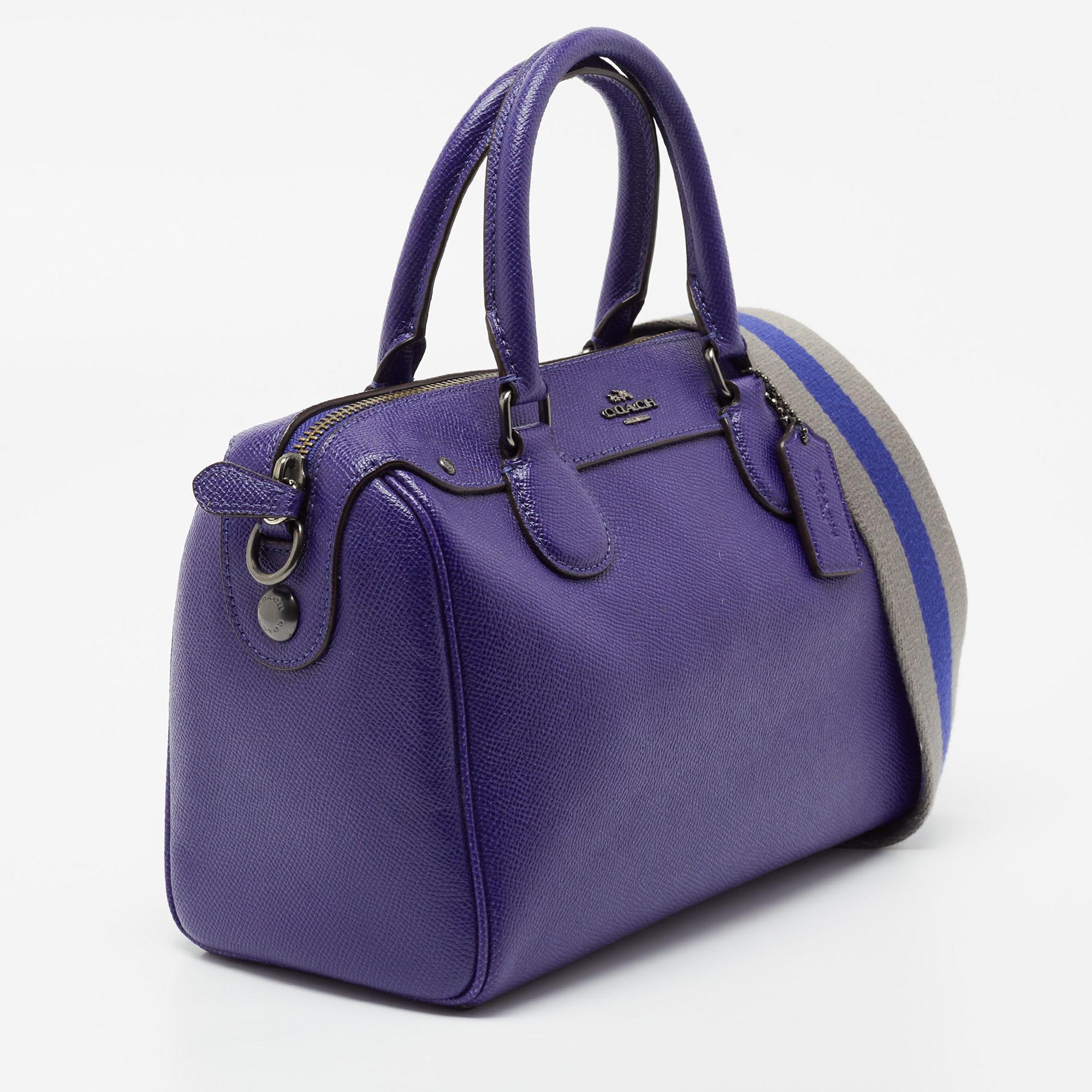 purple coach purse