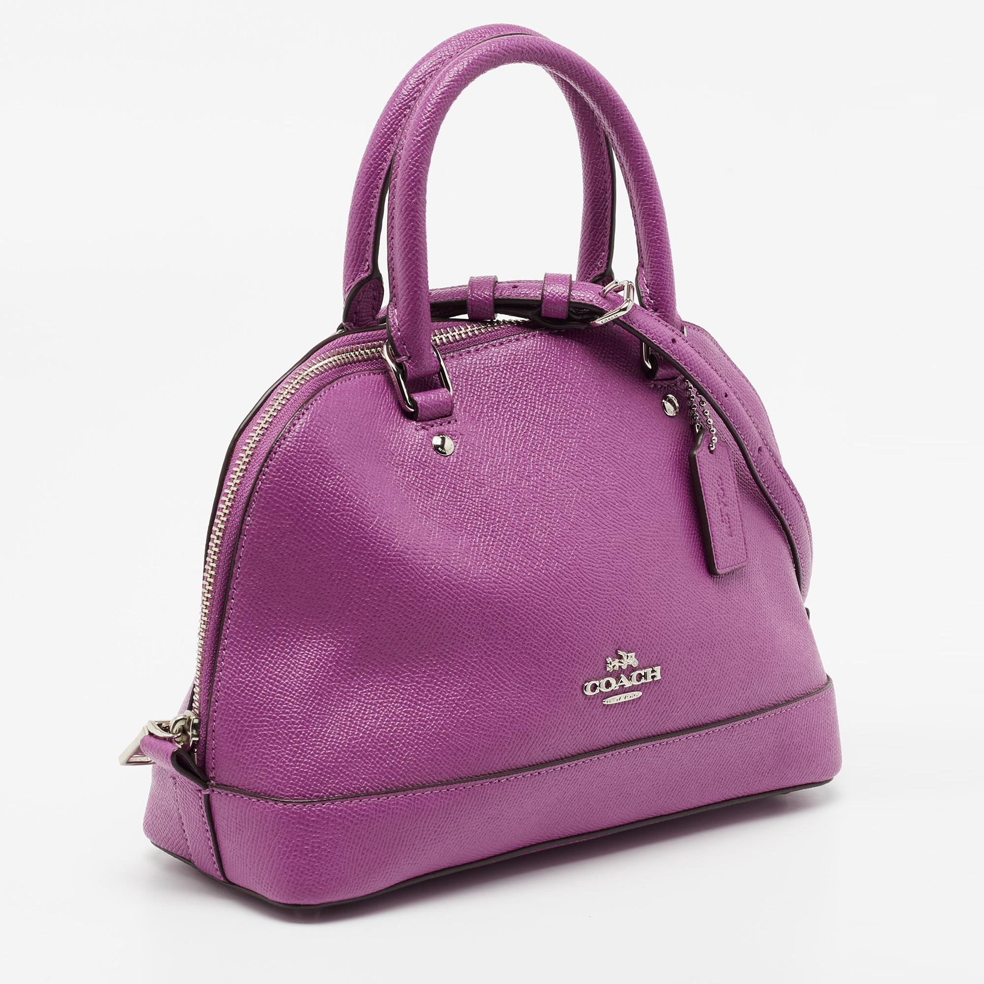 purple coach purse