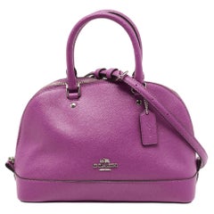 NEW💃Coach Mini Sierra Satchel  Leather satchel handbags, Black coach  purses, Leather shoulder purse