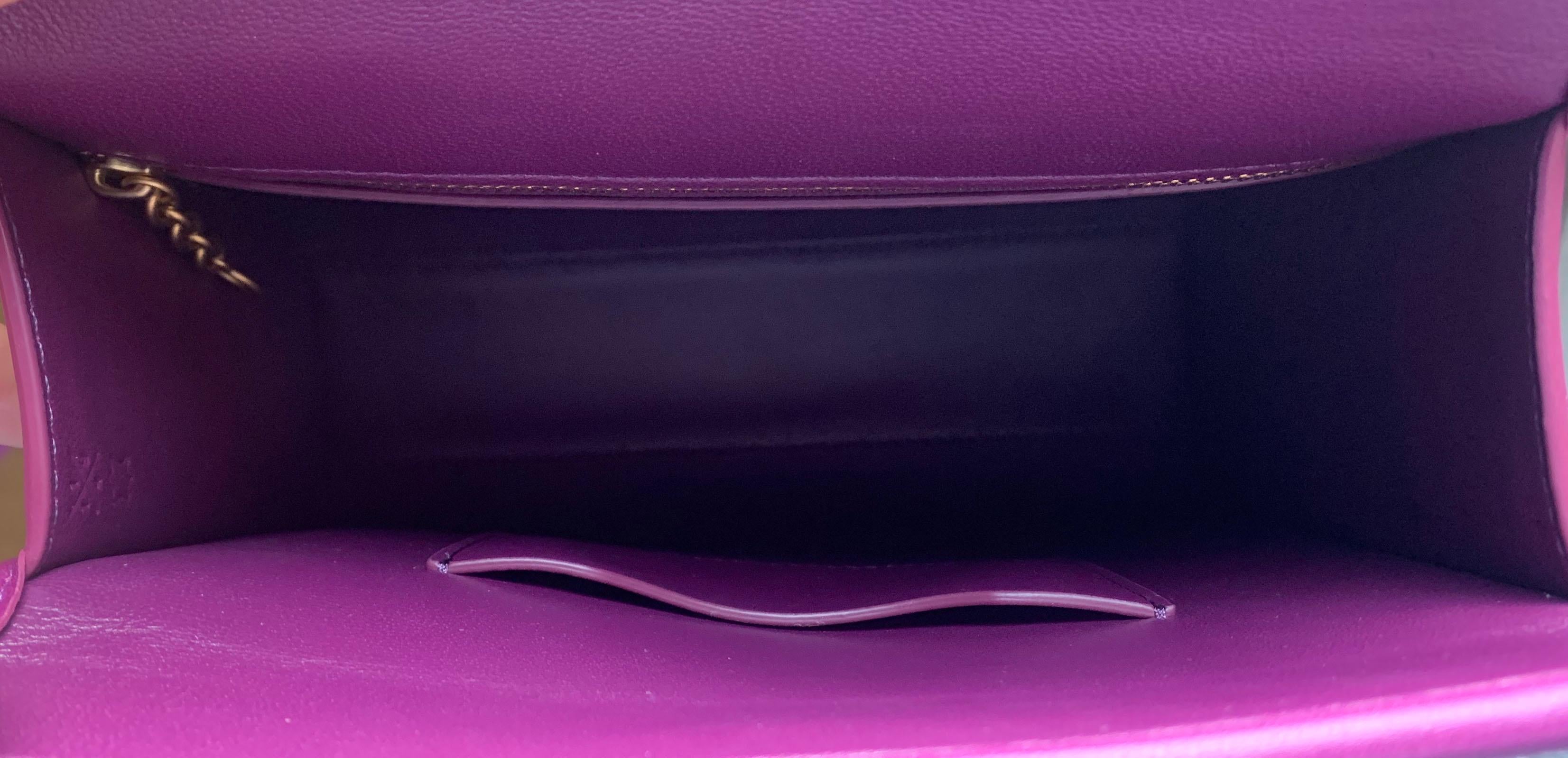 Coach Purple Leather The Originals Turnlock Convertible Shoulder Bag rt. $395 1