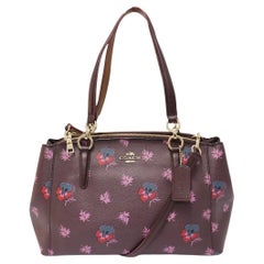 Coach Lila Christie Carryall Tasche aus beschichtetem Segeltuch mit Wildblumendruck