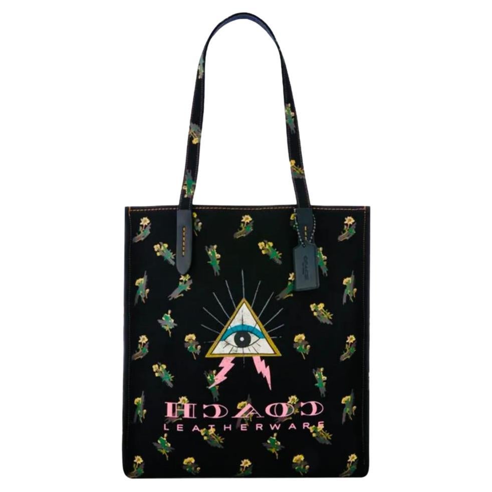 Coach Pyramid Eye Canvas Tote Bag For Sale