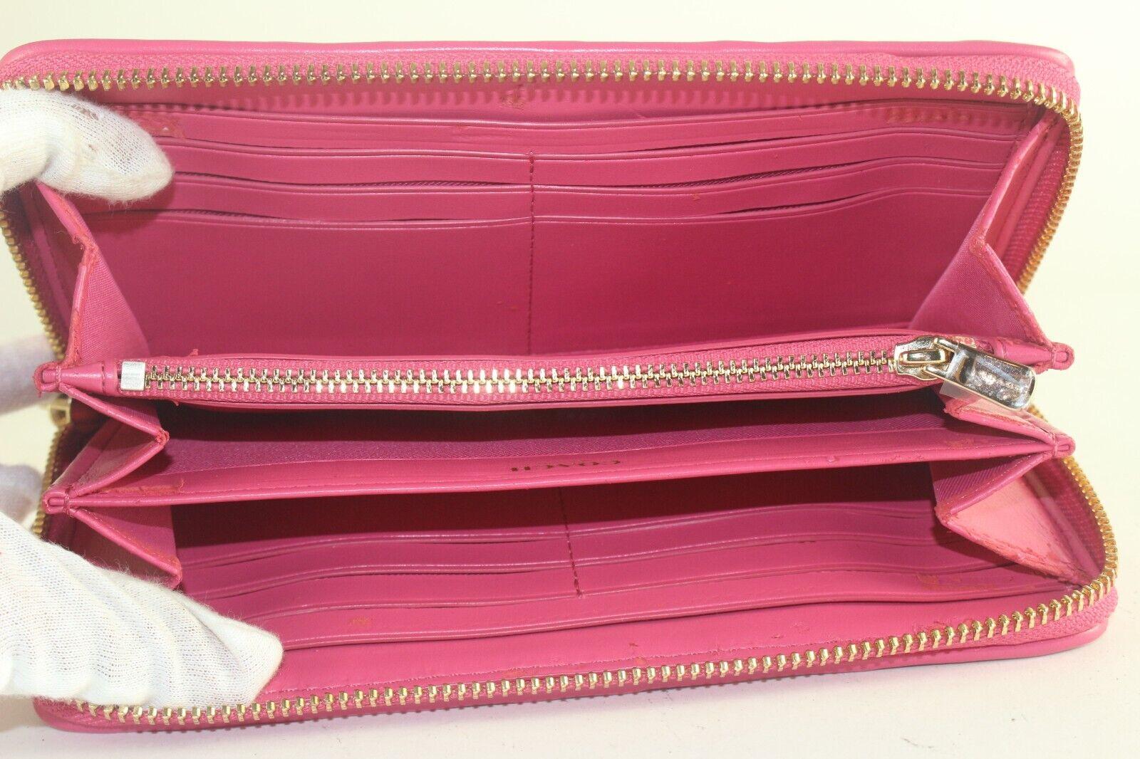 Women's COACH Quilted Pink Zipp Wallet 1CO726K