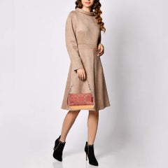 Coach Red/Beige Signature Canvas and Leather Pochette Bag