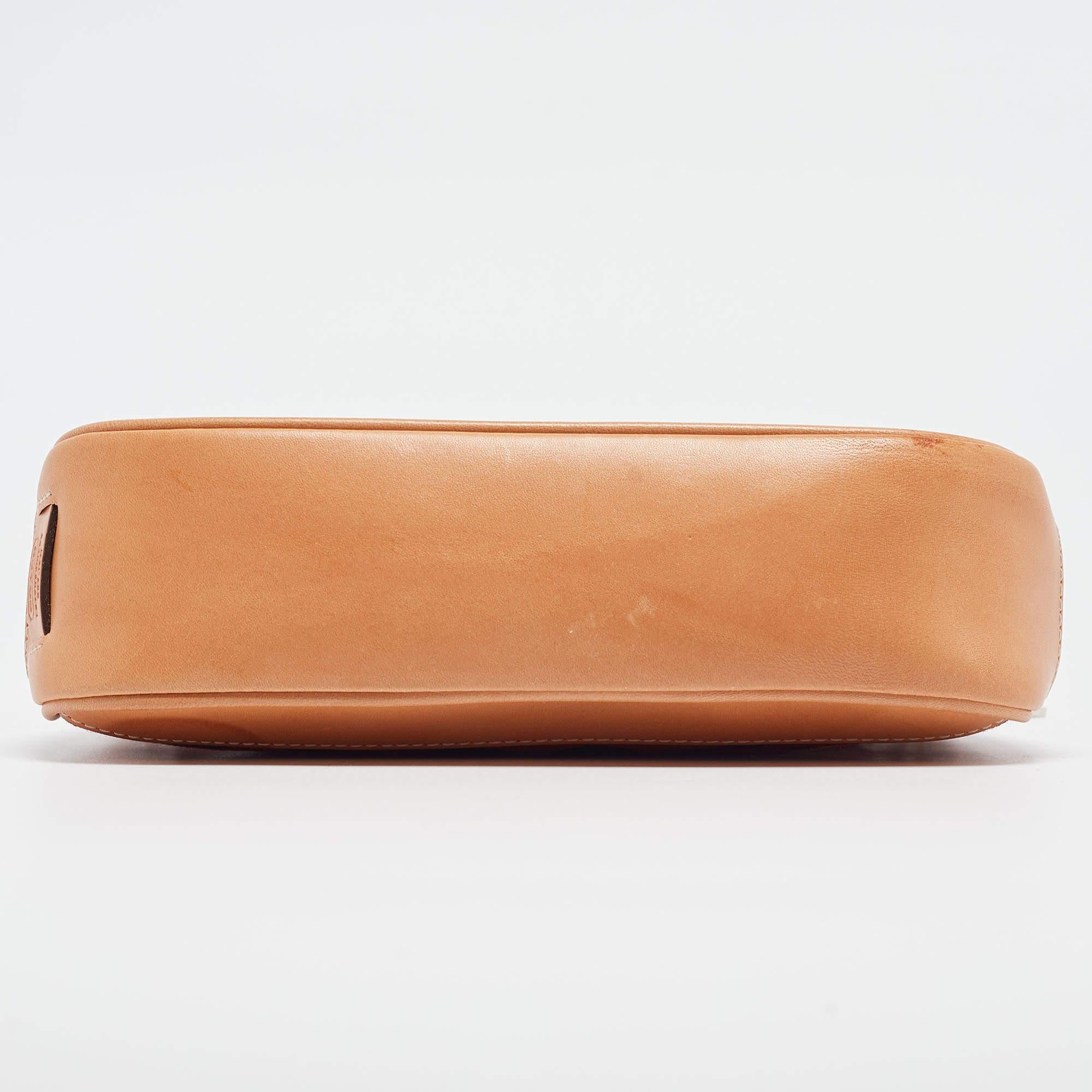Coach Red/Beige Signature Canvas and Leather Pochette Bag 4