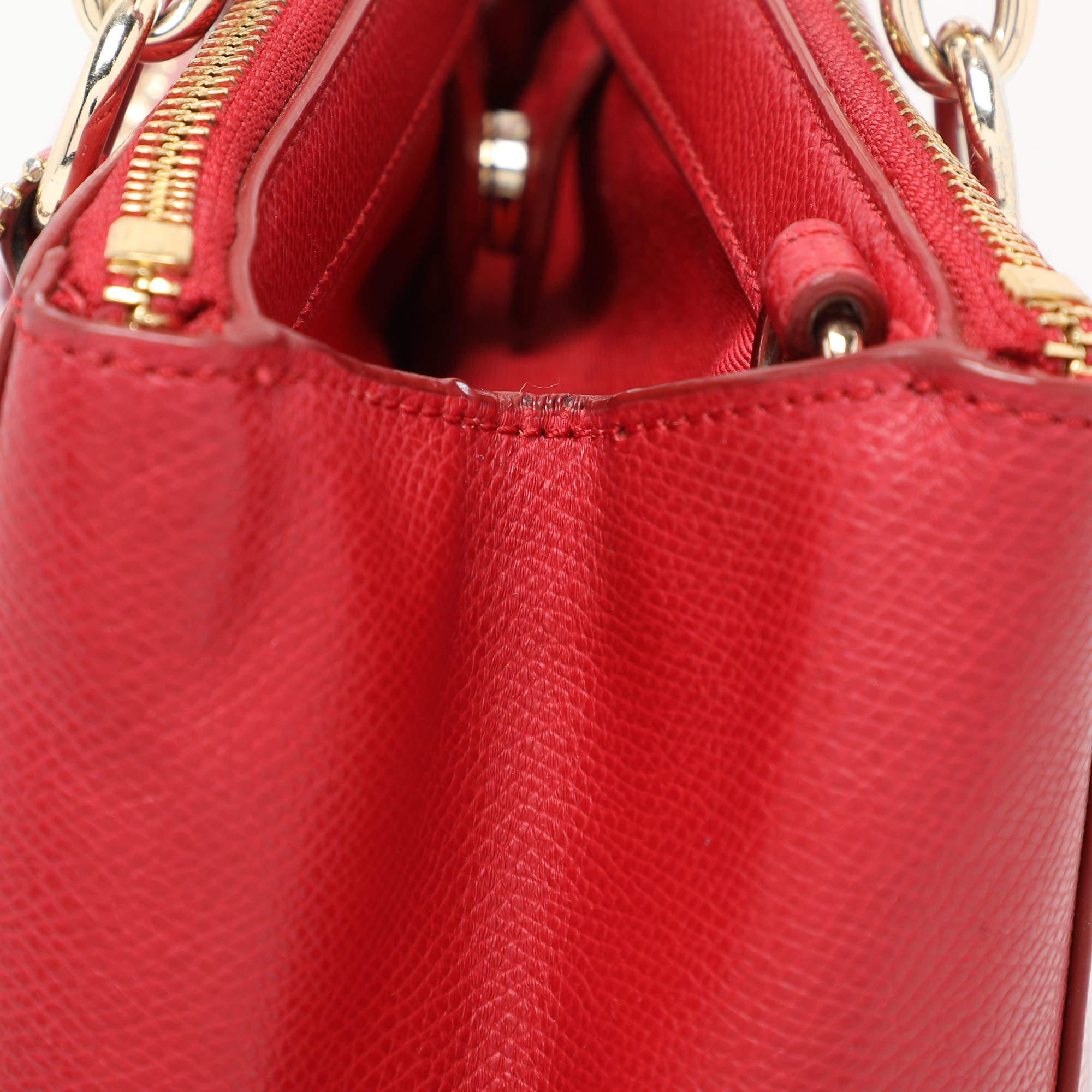 Coach Red Leather Christie Top Zip Satchel For Sale 4