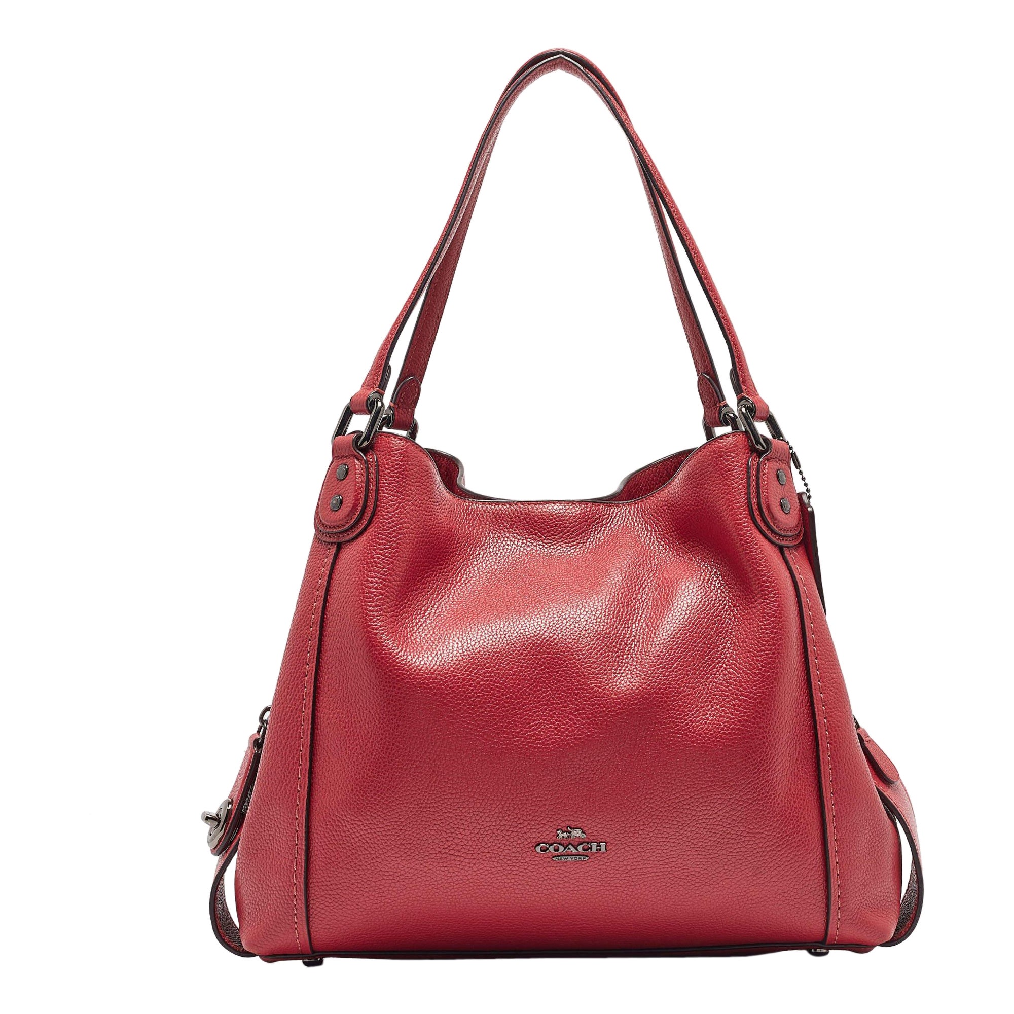 Coach Red Leather Edie 31 Shoulder Bag