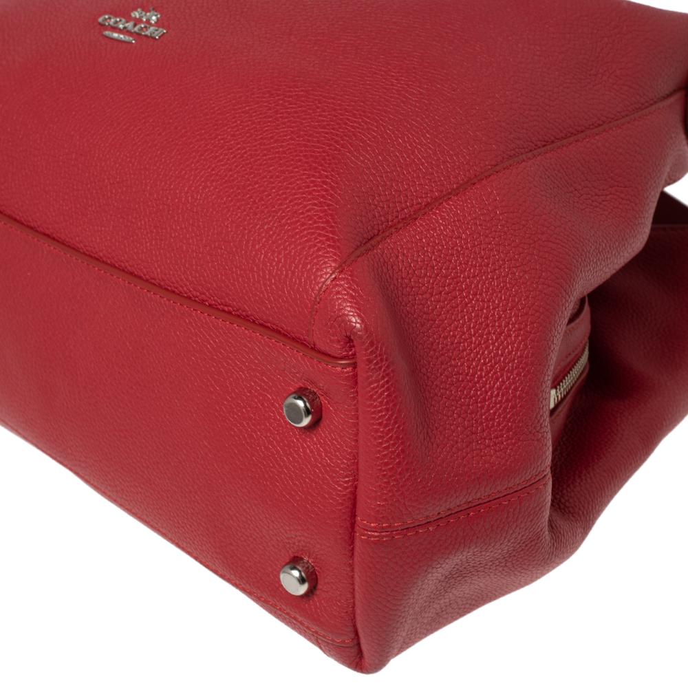 Coach Red Leather Edie Shoulder Bag 3