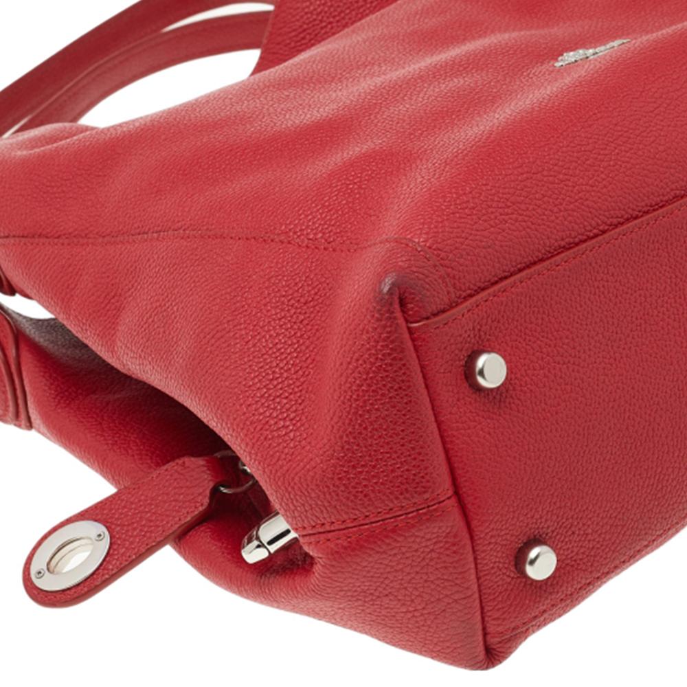 coach red leather shoulder bag