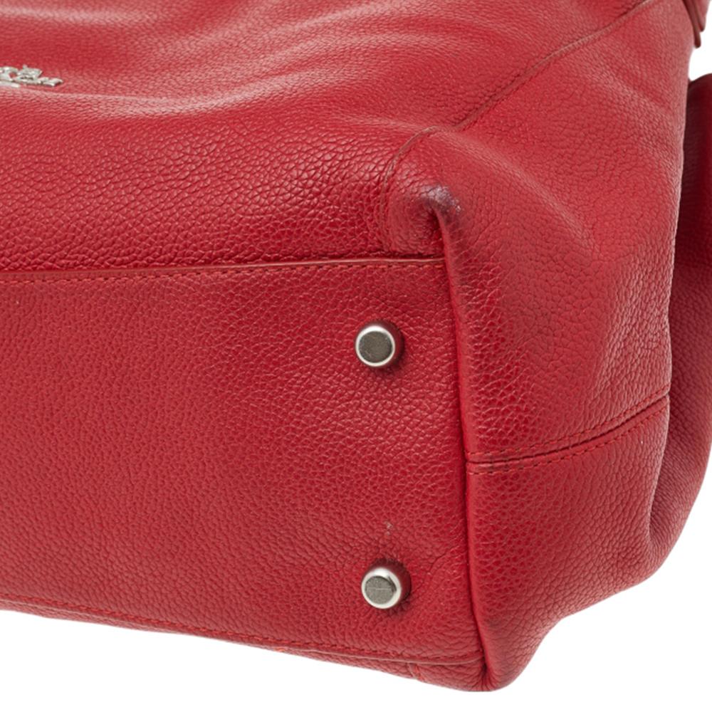 Coach Red Leather Edie Shoulder Bag In Good Condition In Dubai, Al Qouz 2