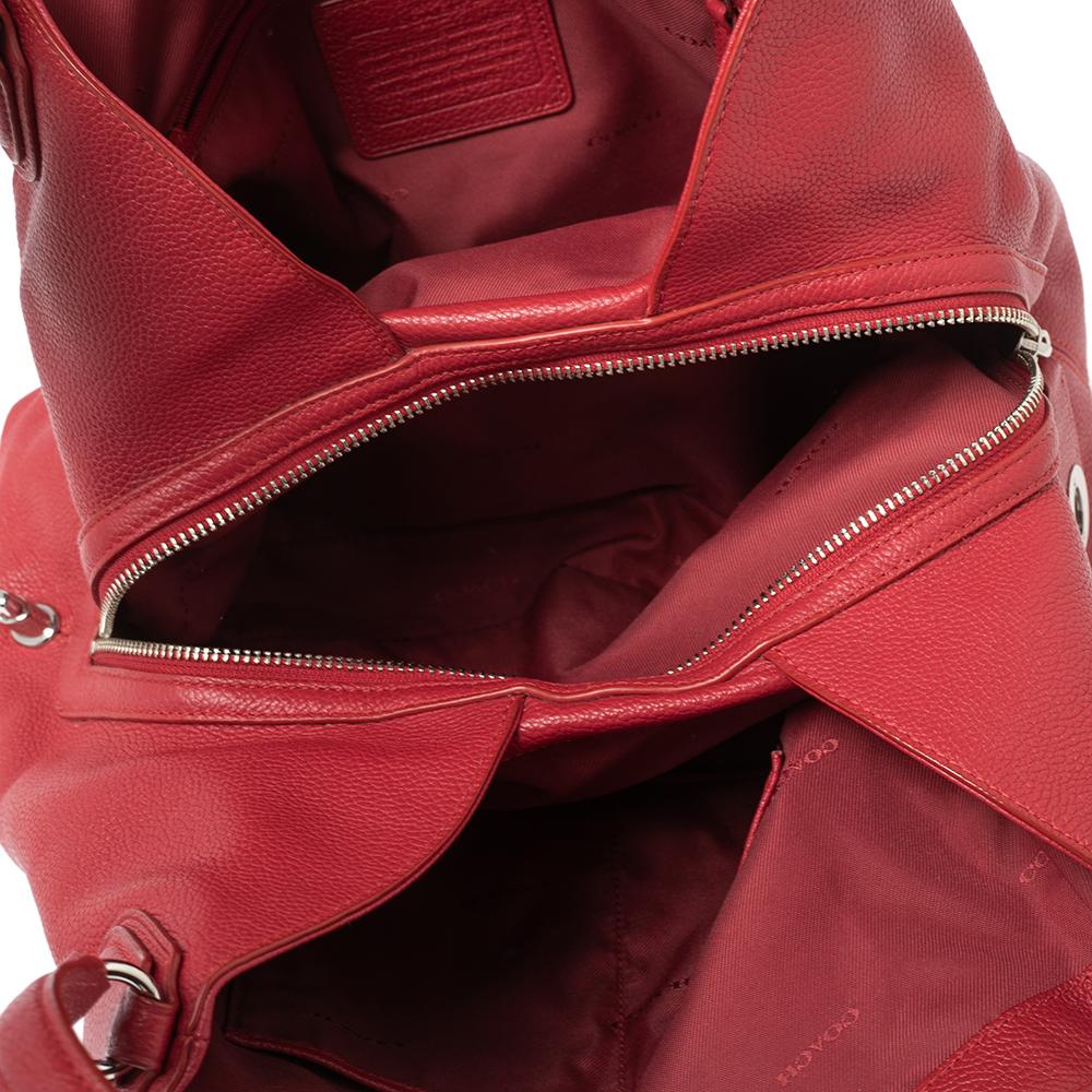 Women's Coach Red Leather Edie Shoulder Bag
