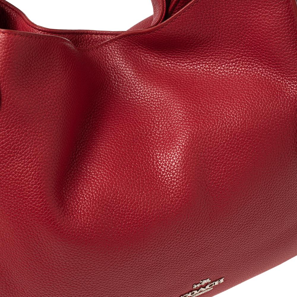 Coach Red Leather Edie Shoulder Bag 1