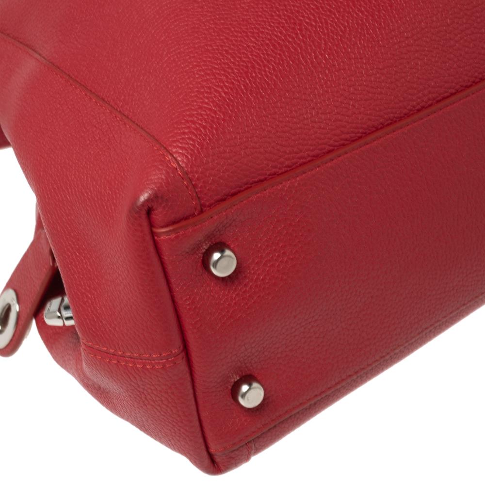 Coach Red Leather Edie Shoulder Bag 2