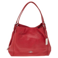 Coach Red Leather Edie Shoulder Bag