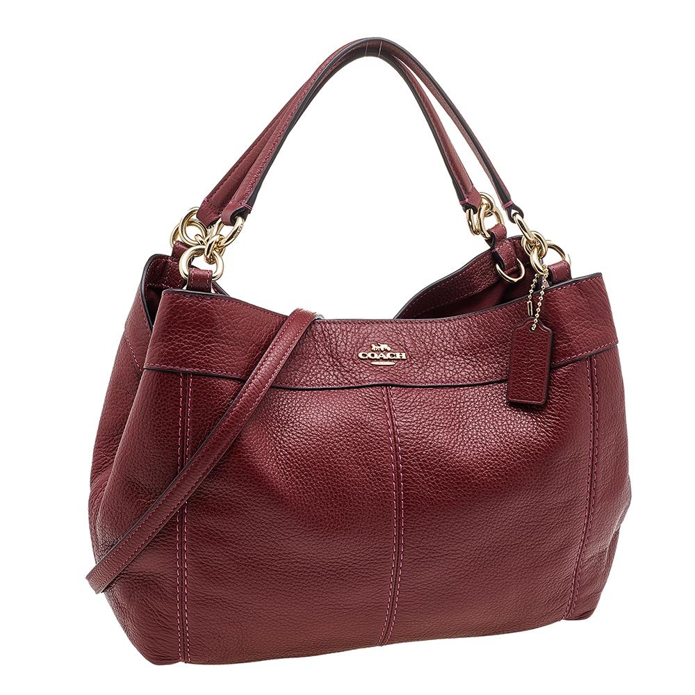 Coach Red Leather Small Lexy Tote 1