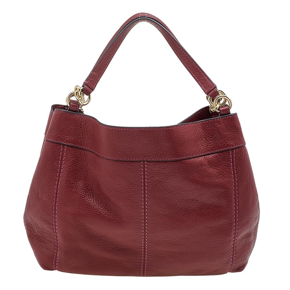 Coach Red Leather Small Lexy Tote 2