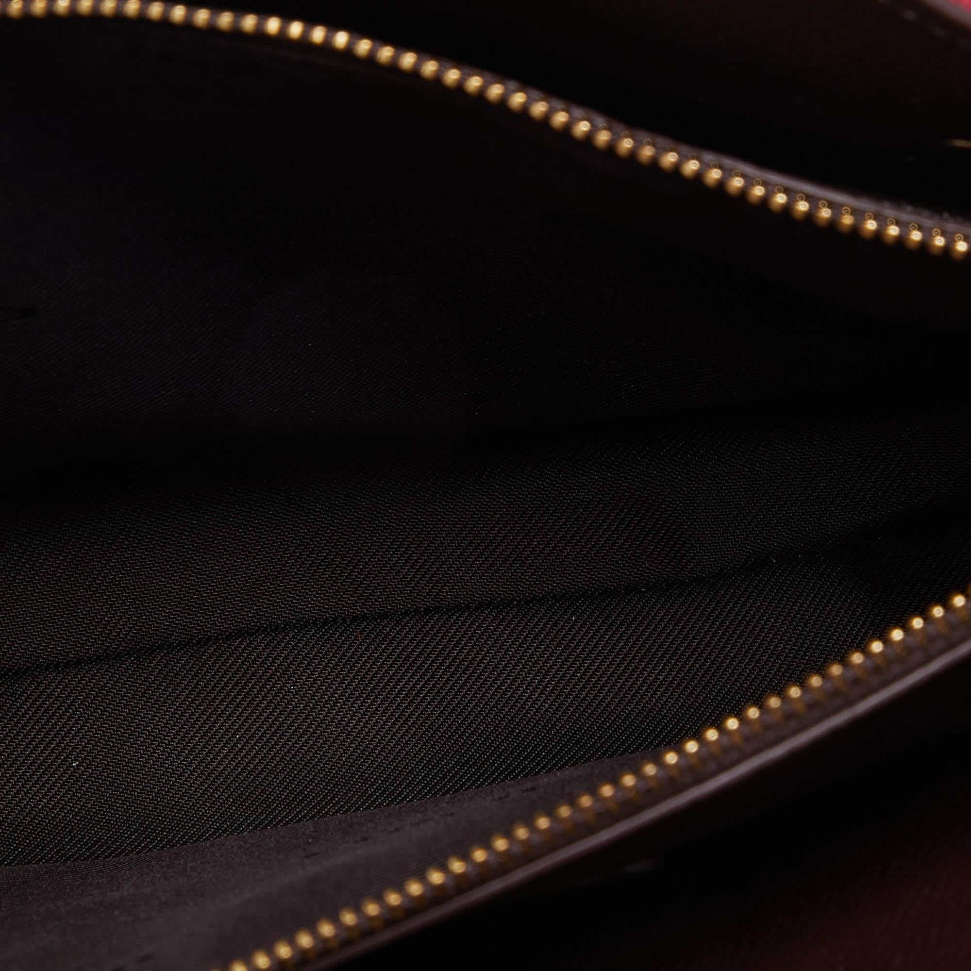 Coach Red/Pink Grained Leather Charlie Carryall Tote 3