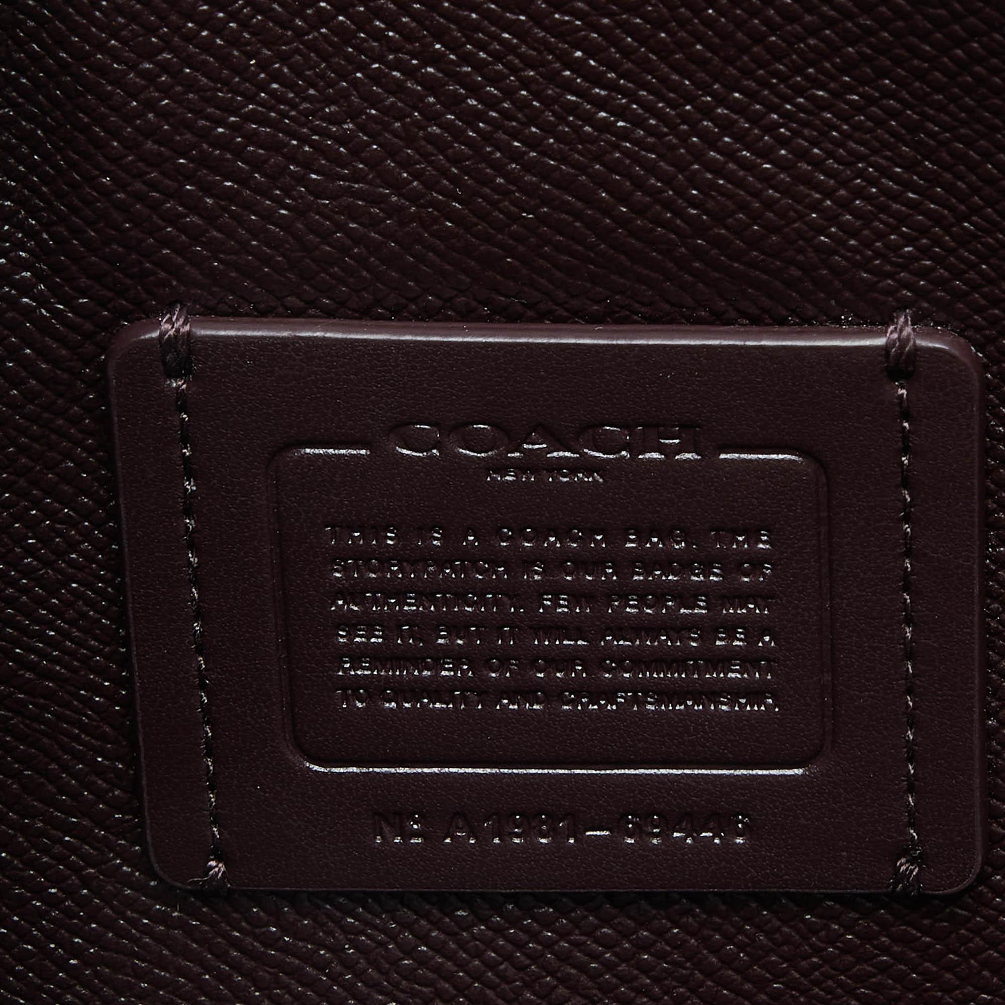 Coach Red/Pink Grained Leather Charlie Carryall Tote 4