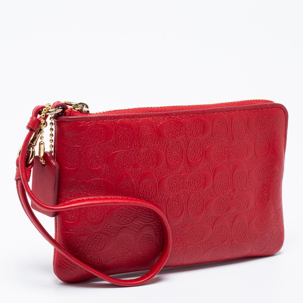 red coach wallet