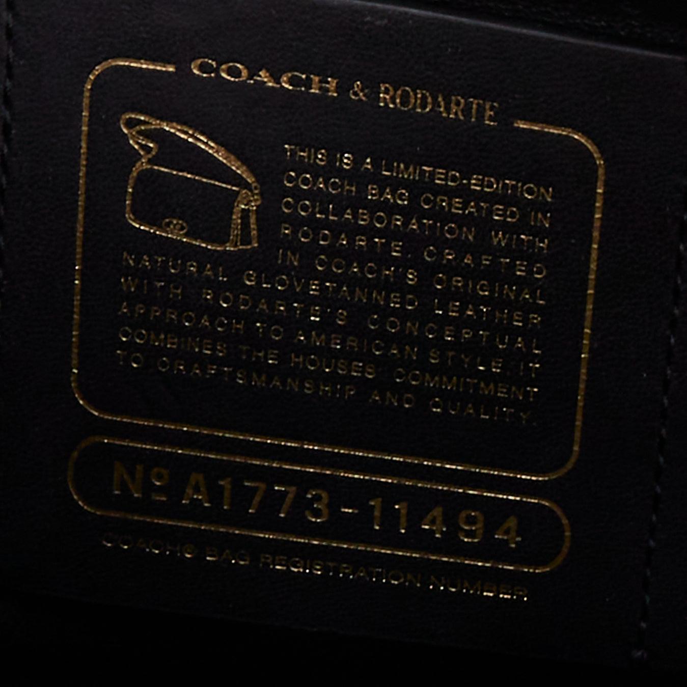 COACH RODARTE Courier multicolour floral applique leather chain crossbody bag For Sale 6