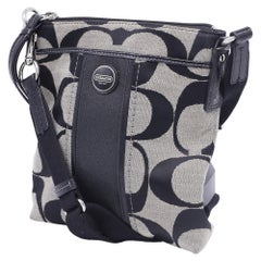 Coach Signature Crossbody Bag in Grey Canvas