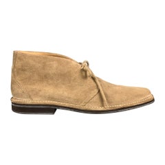 COACH Size 10.5 Beige Suede Ankle Lace Up Shoes