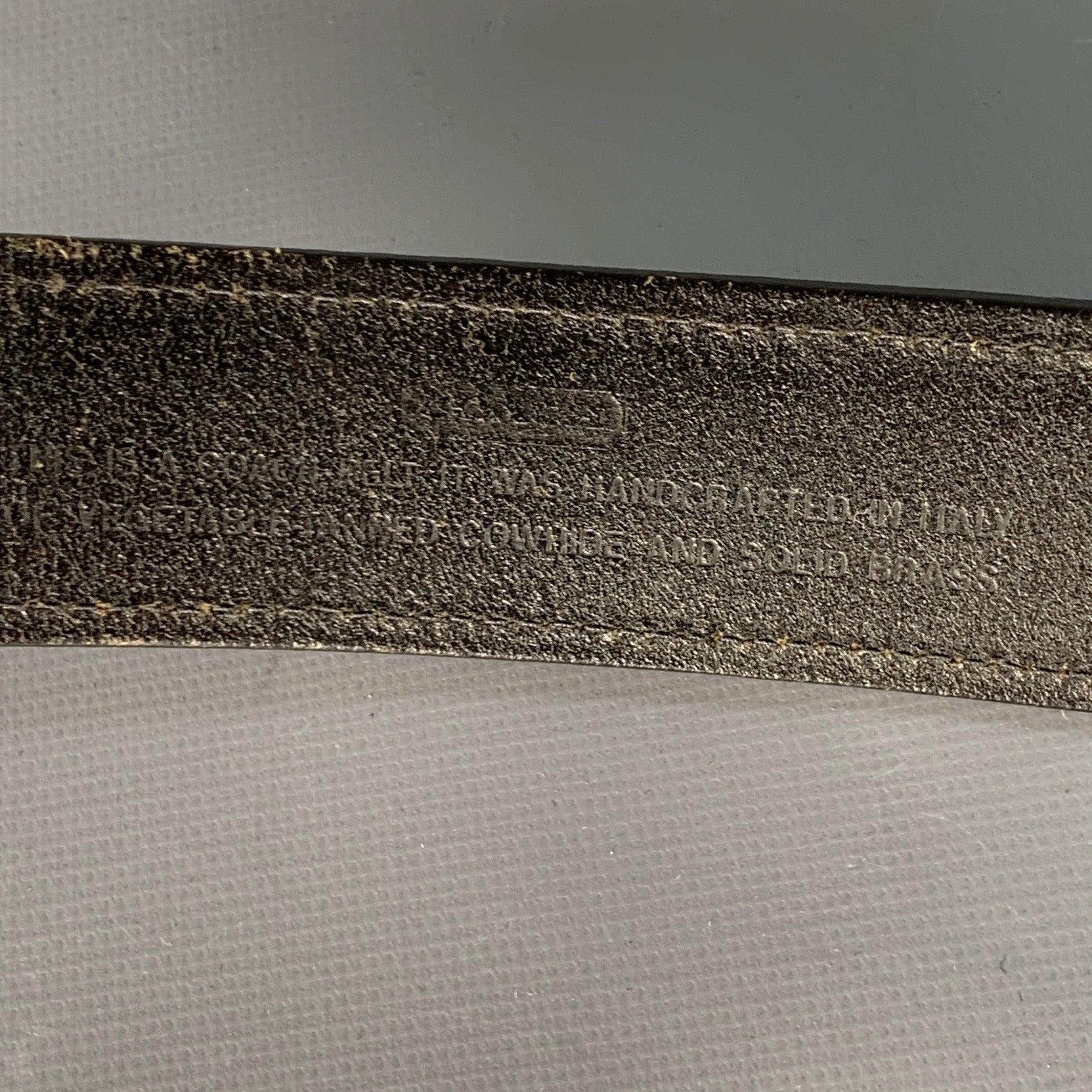 Cintura COACH in pelle nera argentata e ottone misura 34 in vendita 1
