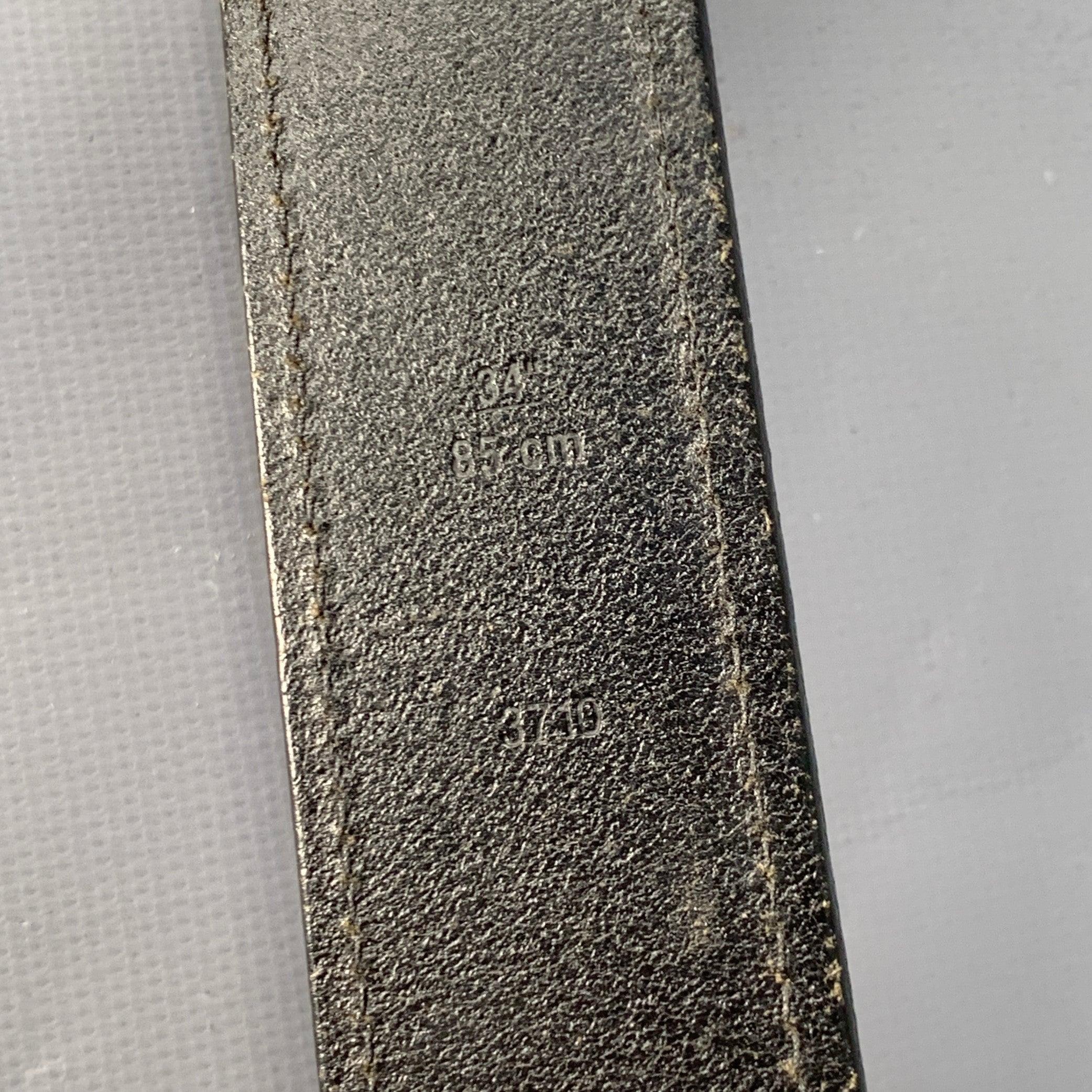 Cintura COACH in pelle nera argentata e ottone misura 34 in vendita 2