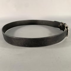 COACH Size 34 Black Solid Leather Belt