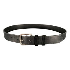 COACH Size 34 Black Solid Leather Belt