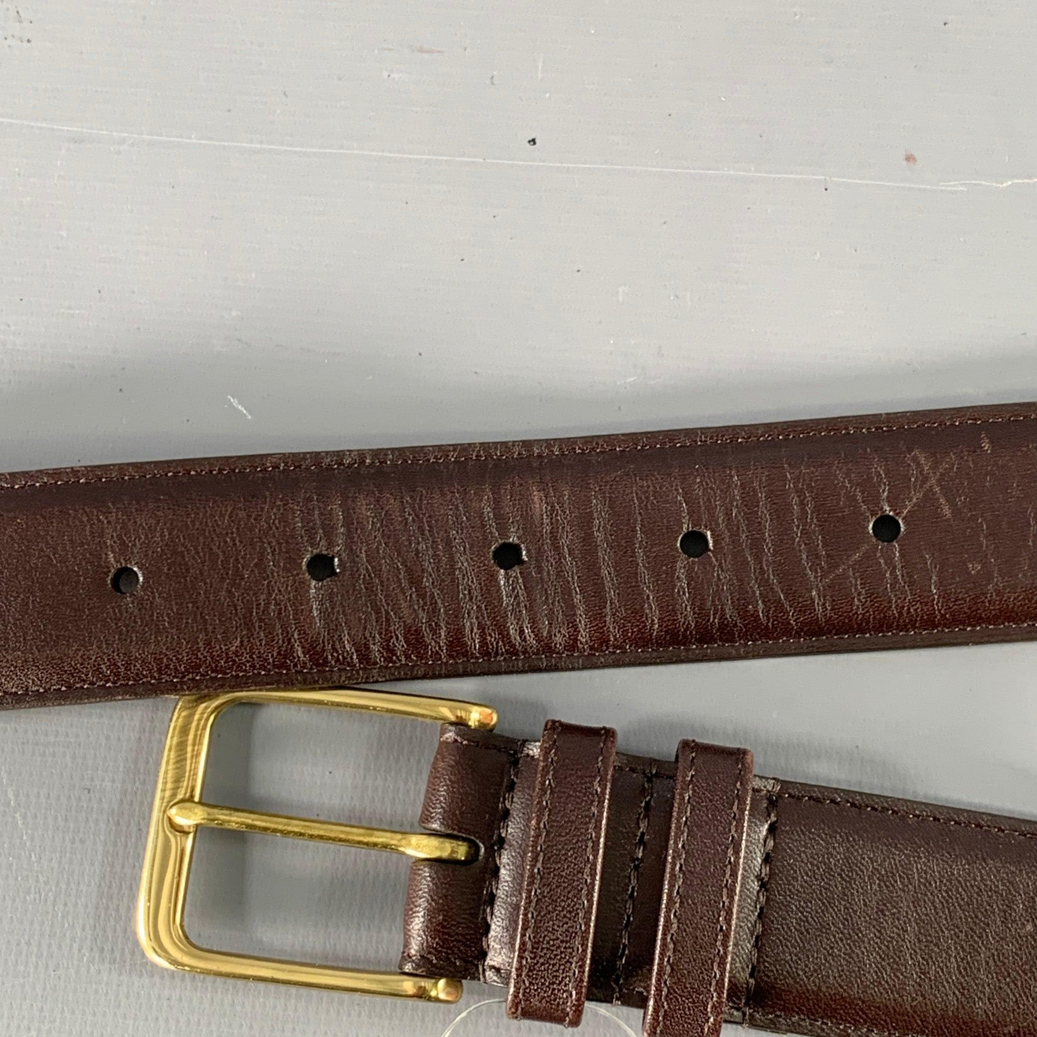 COACH Taille 36 Ceinture en cuir Brown en vente 2