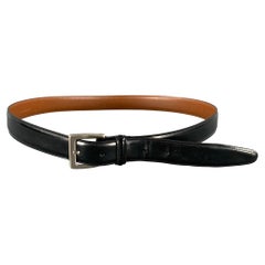 COACH Size 38 Black Solid Leather Belt
