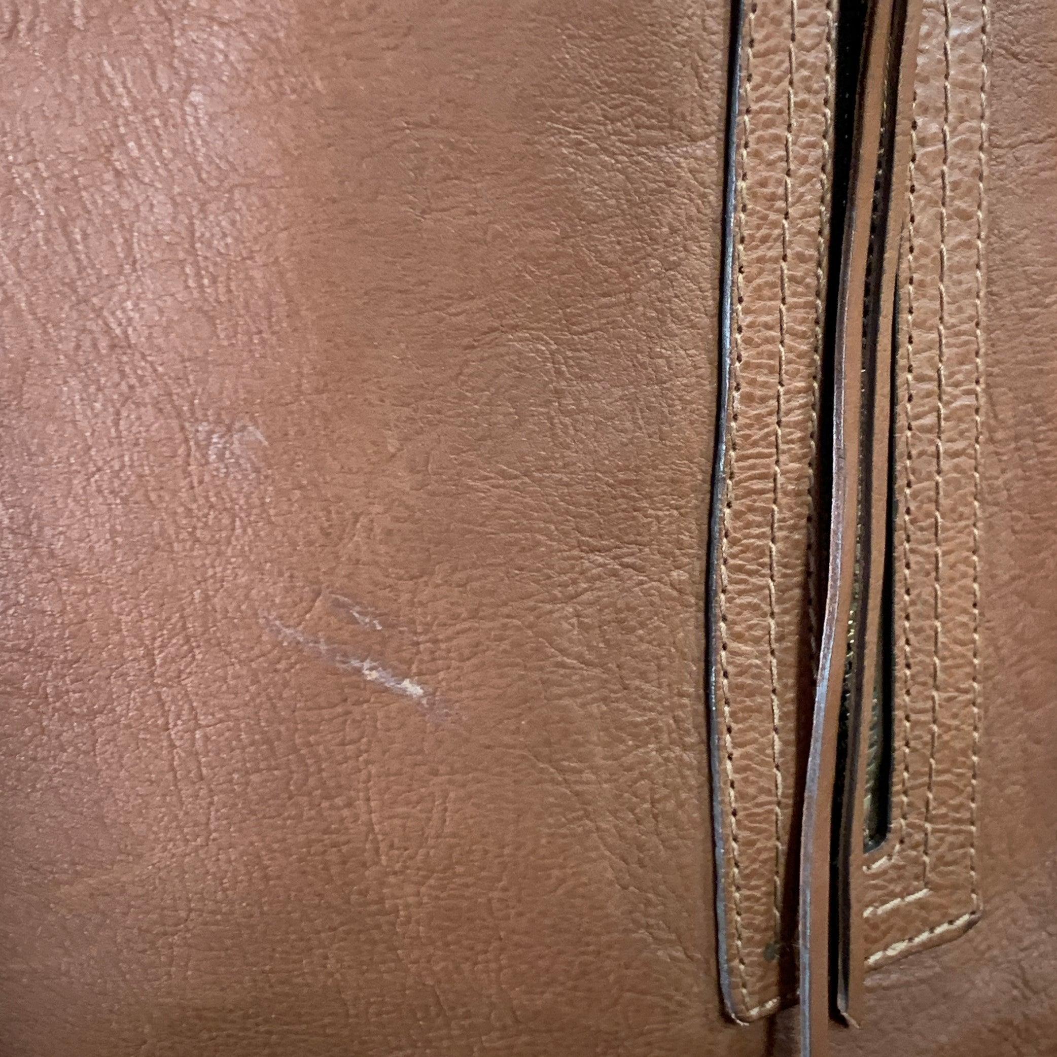 Women's COACH Size 8 Brown Gold Leather Zip Pockets Jacket For Sale
