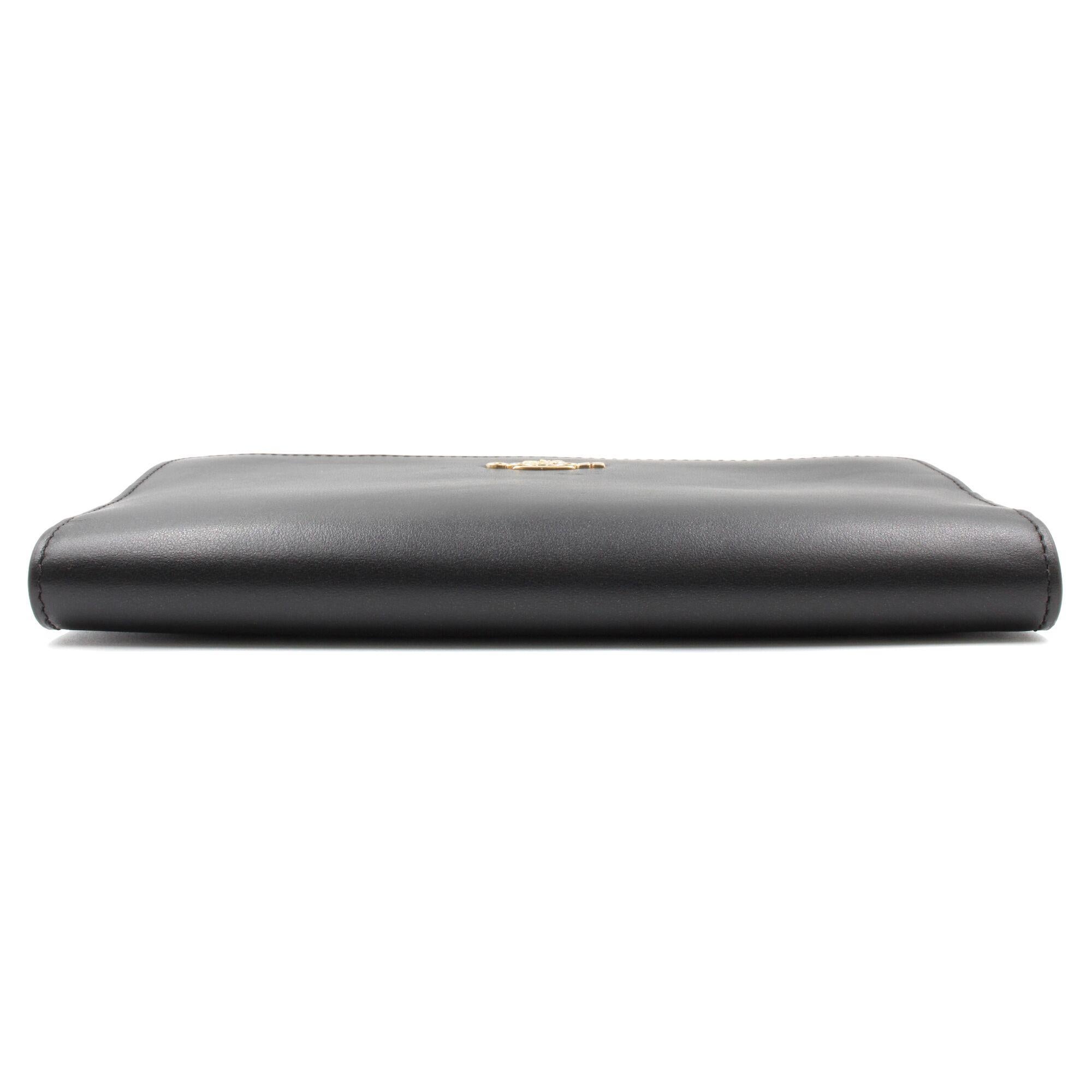 Women's Coach Smooth Leather Skinny Black Womens Wallet 58586