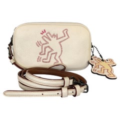 COACH SS2018 Tan Pink Glitter Leather Cross Body Bag