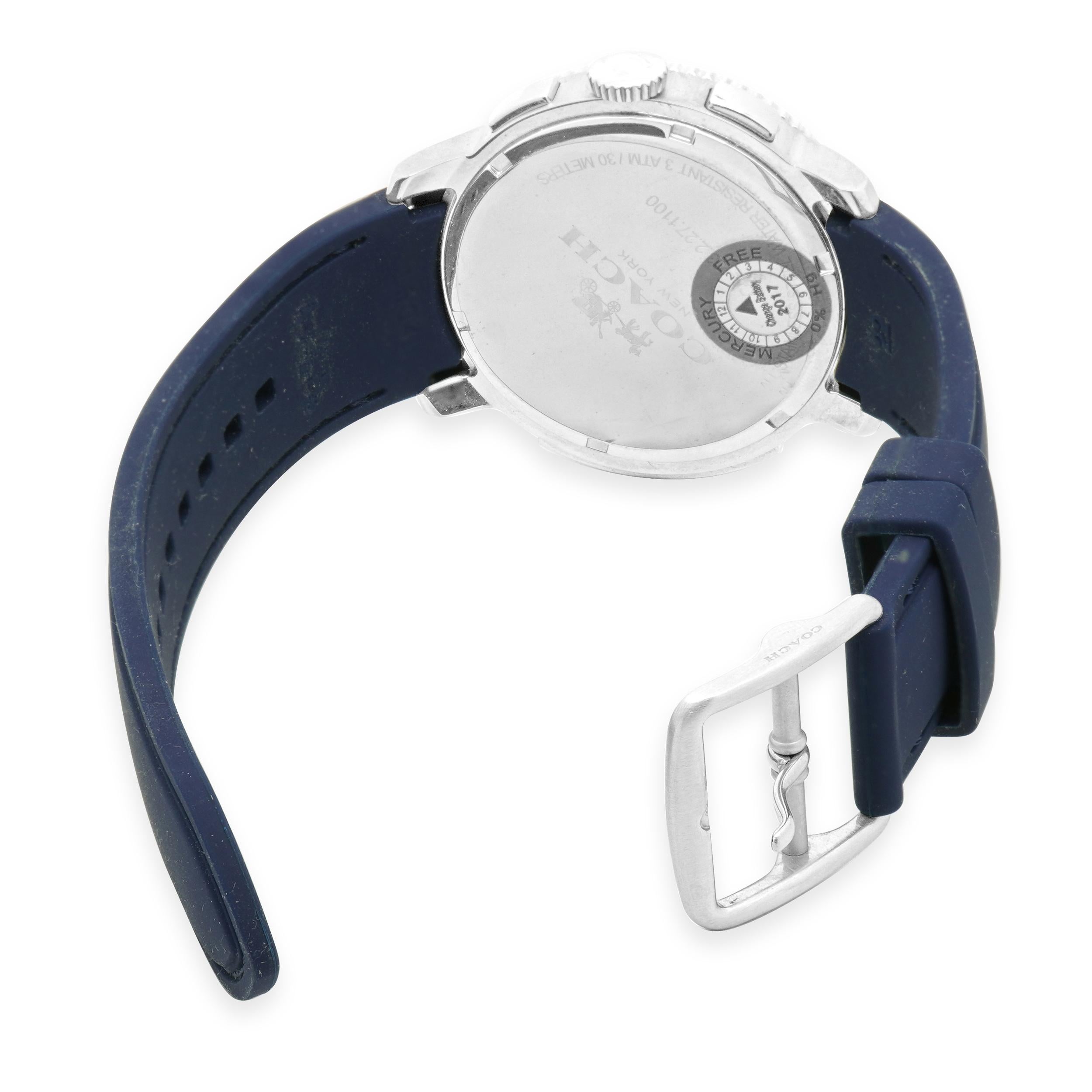 Women's Coach Stainless Steel Bleeker Sport Chronograph 44mm For Sale
