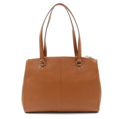 Coach Stanton Carryall Brown Crossgrain Saddle Leather Women Bag 37148 SV/SD