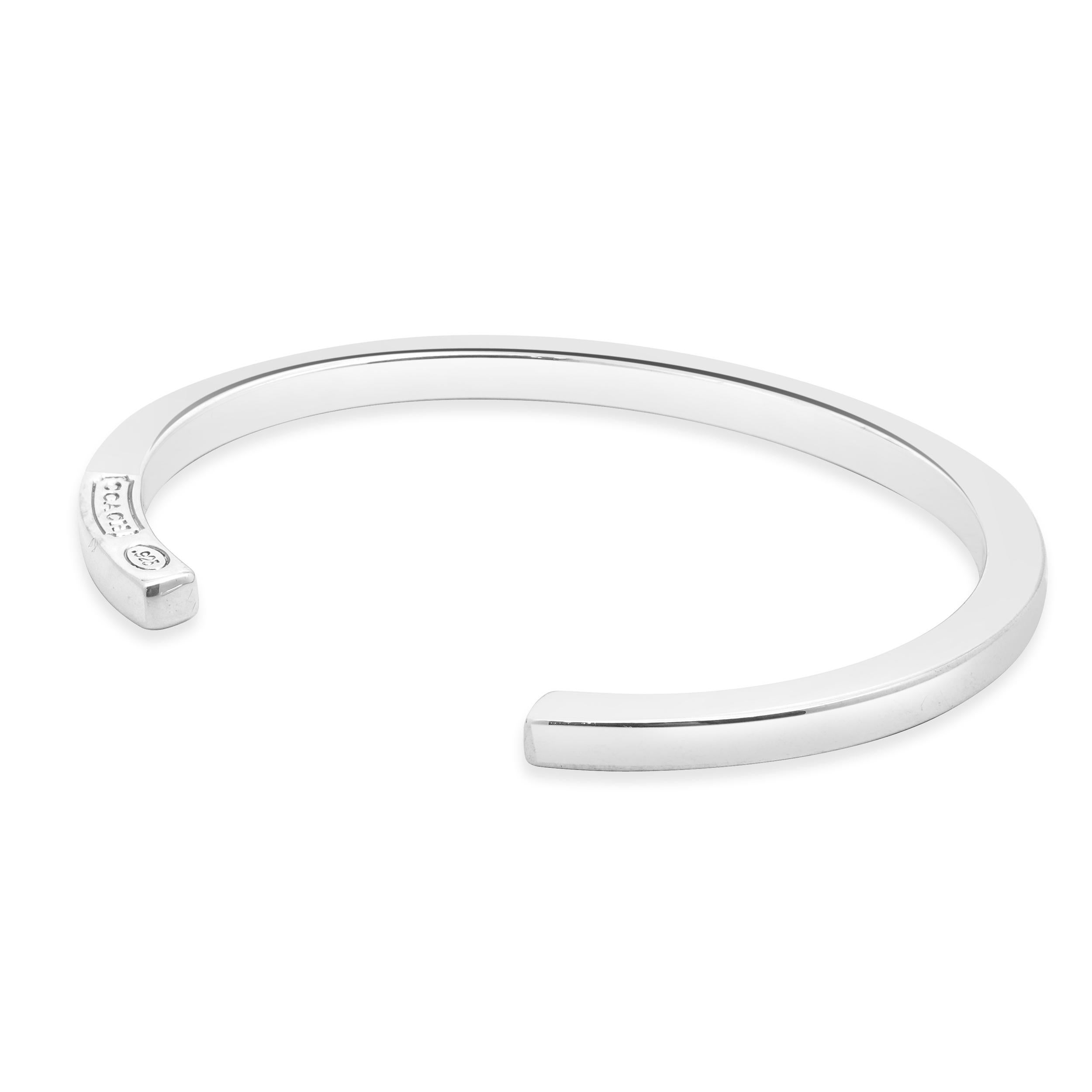 Femenino o masculino Brazalete Coach de plata de ley en venta