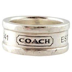 COACH Plata de ley Est. 1941 Anillo talla 8 #17656