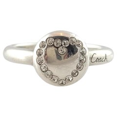 COACH Sterling Silver Heart Ring Size 7.25 #18043