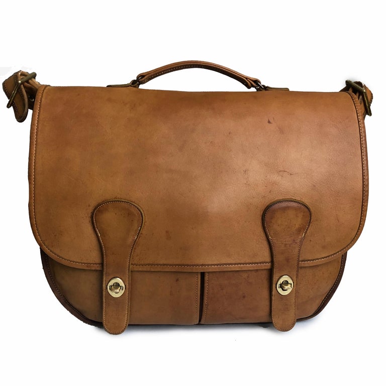 Coach Swag Bag Bonnie Cashin Large Leather Messenger Vintage 60s 
