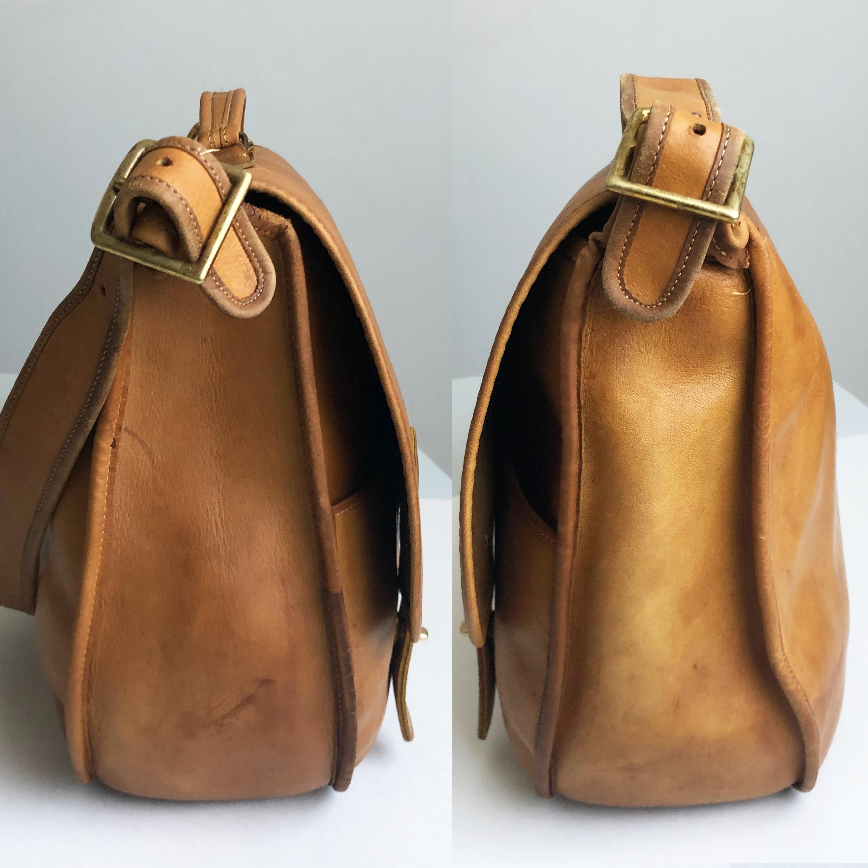 Brown Coach Swag Bag Bonnie Cashin Large Leather Messenger Vintage 60s NYC Bag Rare 