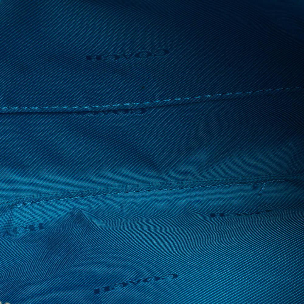 Coach Teal Blue Leather Crosby Double Zip Crossbody Bag 4