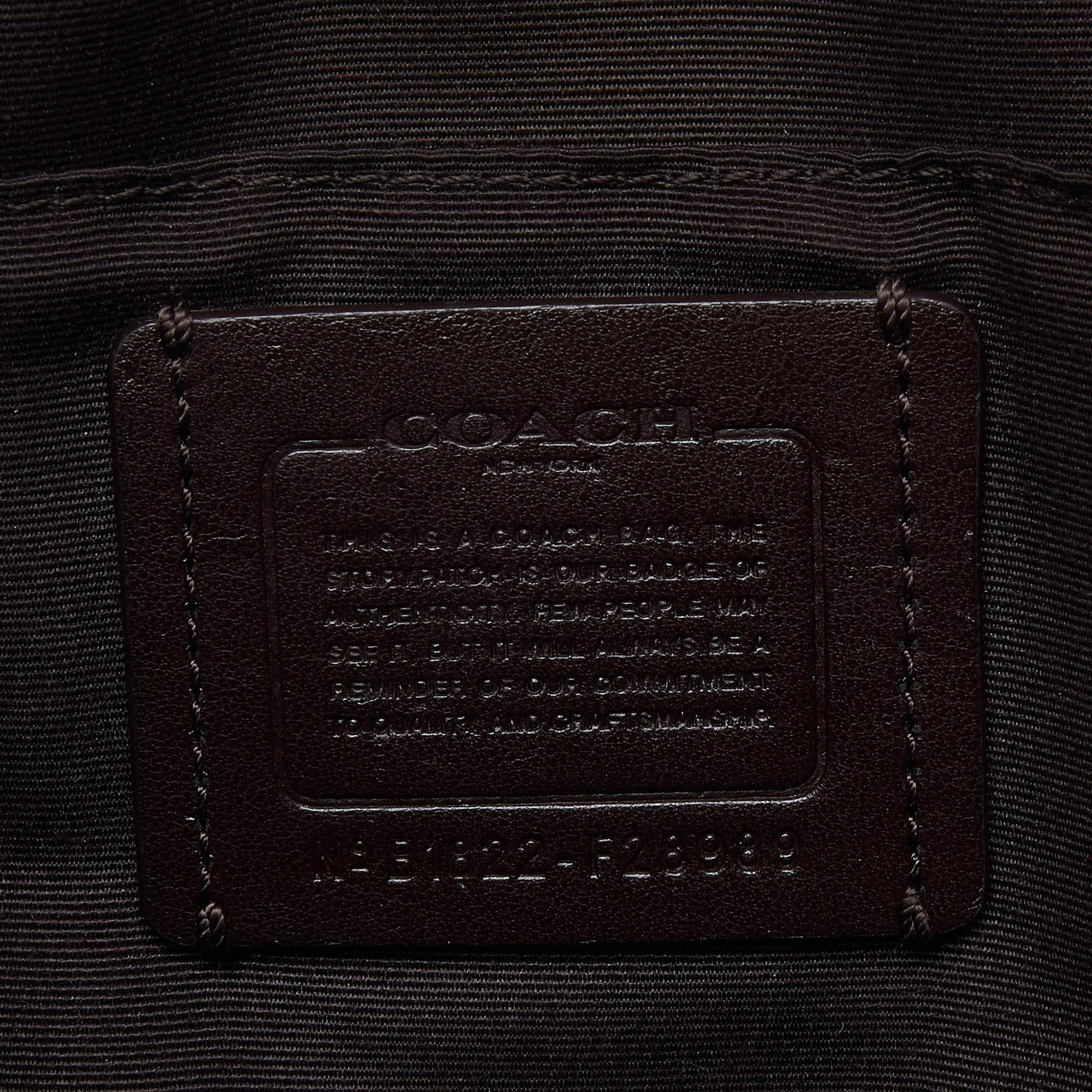 Coach Tri Color Signature Coated Canvas  and Leather Small Kelsey Satchel 4